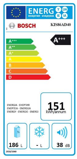 Bosch kombinovani frižider KIS86AD40