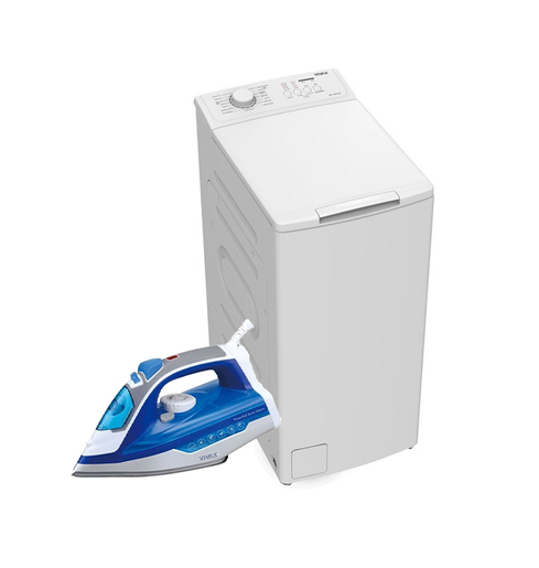 Vivax mašina za pranje veša WTL-120715B + Vivax parna pegla IR-2200SS