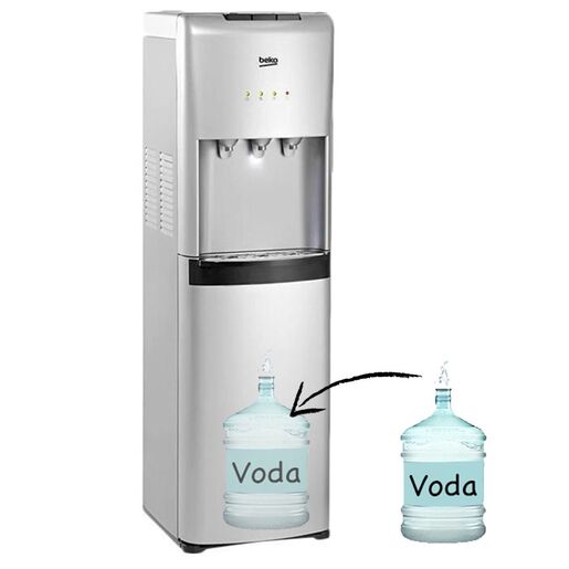 Beko dispenzer za vodu - sivi, skrivena flaša BSS 4600 TT