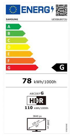 Televizor Samsung UE50BU8072UXXH LED TV 50" ultra HD smart TV, Dynamic Crystal Color, Air slim, Solar cell