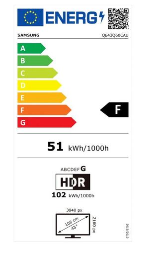 Televizor Samsung QE43Q60CAUXXH QLED TV 43" ultra HD, Quantum dot, Quantum HDR, Solar cell daljinski, Air slim
