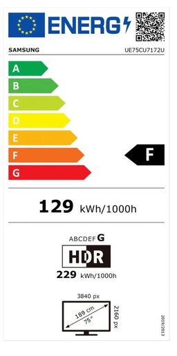 SAMSUNG LED TV UE75CU7172UXXH, 4K Ultra HD, Smart TV, Crystal 4K procesor, PurColor tehnologija, Titan Gray