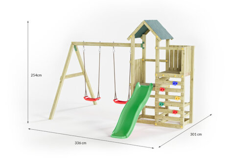 Fungoo drveno dječje igralište, set Chester