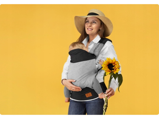 Lionelo dječja nosilica - klokanica MARGAREET srebrno- siva