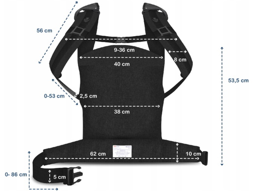 Lionelo dječja nosilica - klokanica MARGAREET srebrno- siva
