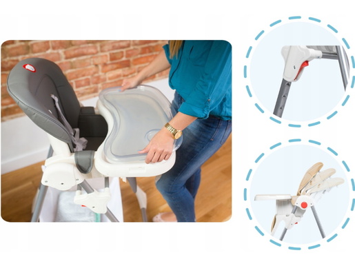 Lionelo dječja hranilica/ležaljka Linn PLUS bež