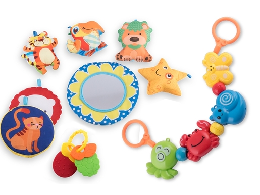 Lionelo dječja podloga za igru - edukativni madrac s igračkama, plava Anika plus