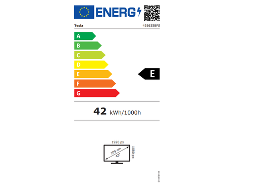 Televizor Tesla 43E635BFS LED TV 43" full HD, Android 11 smart TV, HDMI x 3, USB x 2, DVB-T2/C/S2