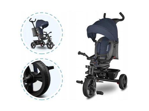 Lionelo tricikl Haari, 2 u 1, jeans