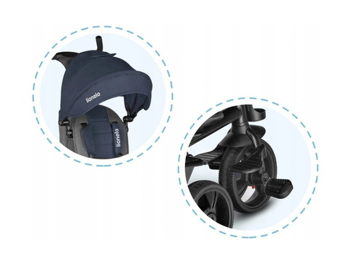 Lionelo tricikl Haari, 2 u 1, jeans