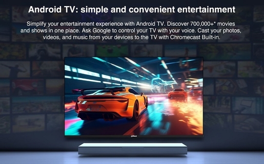DAHUA LED TV 43" LTV43-SD200, Full HD, Borderless, Android Smart TV, Dolby Atmos, WiFi