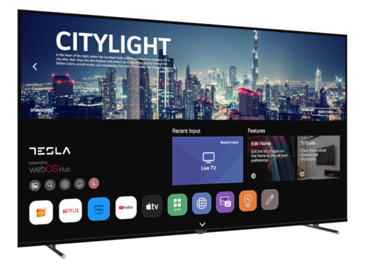 Tesla 75E645BUW LED TV 75" ultra HD, WebOS smart, Magic remote, ThinQ AI, DVB-T2/C/S2