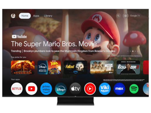 TCL 55C765 mini LED TV 55" ultra HD, Google TV smart, 1536 Local Dimming Zones, 144Hz VRR