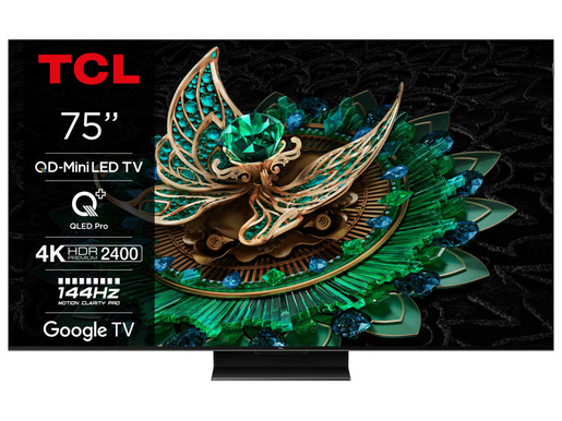 TCL 75C765 Mini LED TV 75" ultra HD, Google TV smart, 144Hz Motion Clarity PRO, Game master