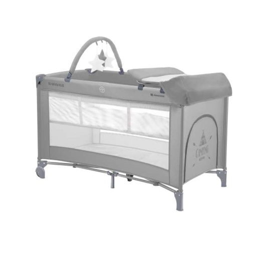 KIKKA BOO PRENOSIVI KREVETAC NA DVA NIVOA SO GIFTED PLUS GREY