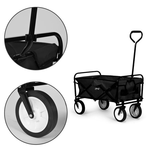 SKLOPIVA KOLICA ZA PLAŽU 70 KG BLACK