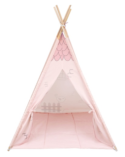 Kikka Boo drveni teepee podloga za igru Pink House
