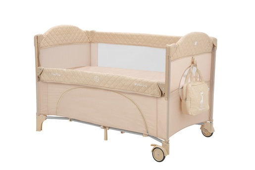 Kikka Boo prenosivi krevetac na dva nivoa Milky Way Beige 2023