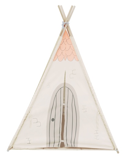 Kikka Boo drveni teepee podloga za igru Beige House