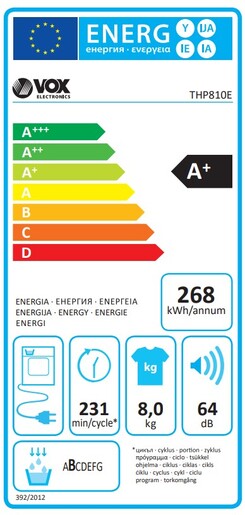 Vox mašina za sušenje veša THP-810E