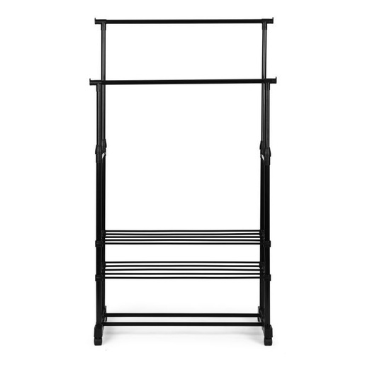 Univerzalni stalak za odjeću sa točkićima 2 šipke podesive visine