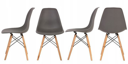 MILANO SET ČETIRI STOLICE - TAMNO SIVA