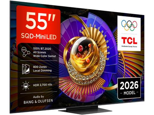 TCL 55C7L SQD-Mini LED TV 55" ultra HD, Google TV, 1152 Preciznih zona zatamnjivanja,Bang&Olufsen