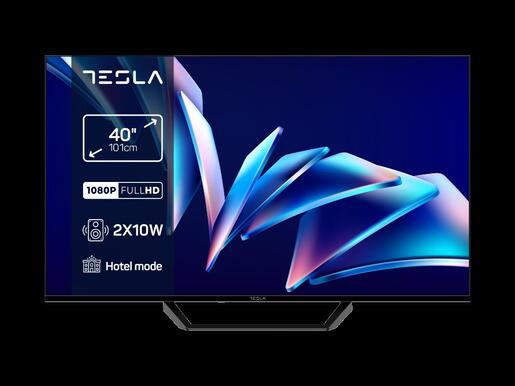 Tesla 40E365BF LED TV 40" full HD, Hotel mode, HDMI x 3, USB x 2, DVB-T2/C/S2