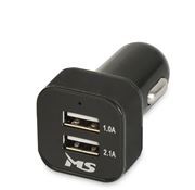 AUTO PUNJAČ MS STREAM 2 2.1A DUAL USB crni