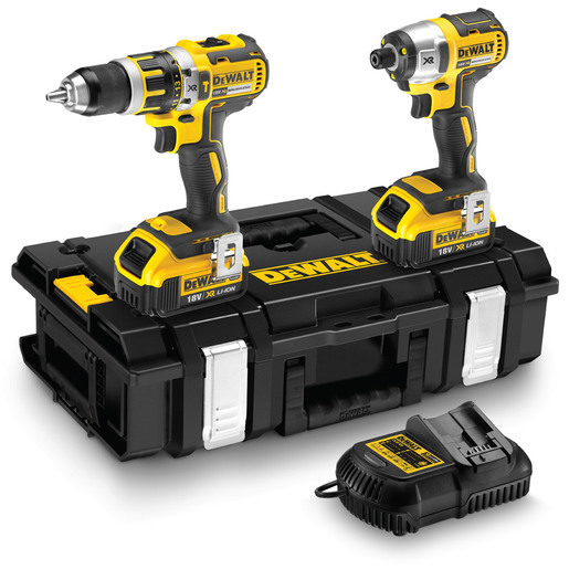 DeWalt akumulatorska udarna bušilica DCD795 + udarni odvijač DCF886 18 V, 4.0 Ah - BRUSHLESS motor