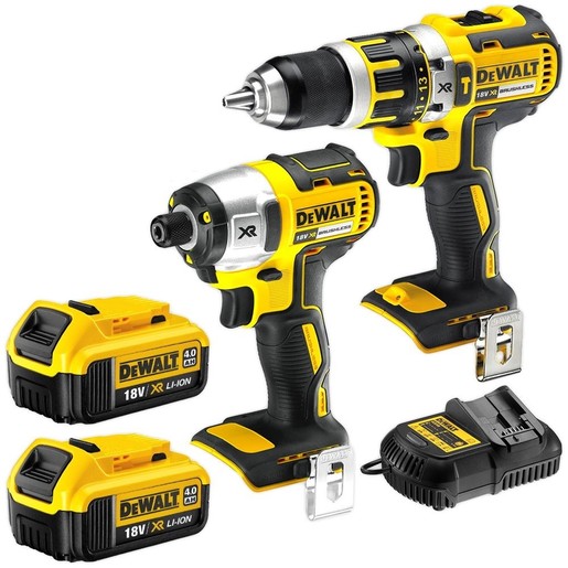DeWalt akumulatorska udarna bušilica DCD795 + udarni odvijač DCF886 18 V, 4.0 Ah - BRUSHLESS motor
