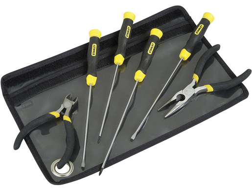 Stanley 6 - dijelni set finomehaničkih izvijača s kliještima