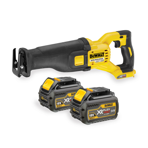 DeWalt XR FLEXVOLT 54V sabljasta testera + 2 baterije 54V