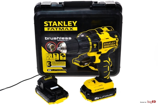 Stanley akumulatorska udarna bušilica 18V (1x1,3ah, kofer, punjač) - brushless motor