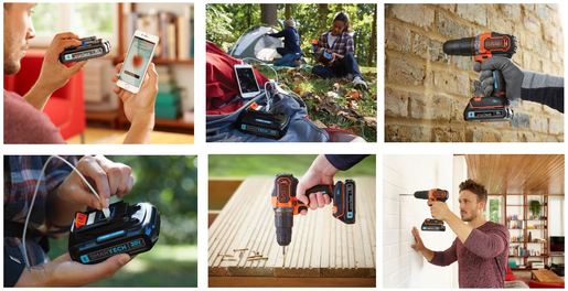 Black & Decker akumulatorska bušilica 18V smartTech