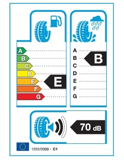 Uniroyal 165/70R14 81T RainExpert 3, Pot.: E, Pri.: B, Buka: 70 dB