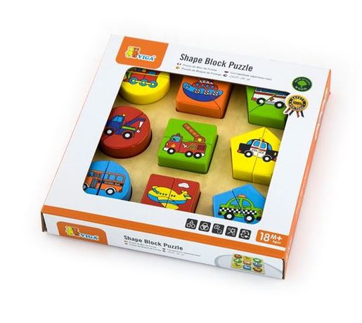 Drvene puzzle 18 dijelova- vozila