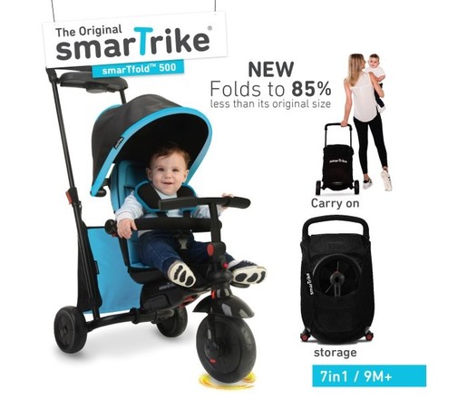 Smart Trike tricikl Folding 500 9m+ plavi