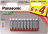 PANASONIC baterije LR03EPS/10BW 6+4F Alkal. Everyday Power