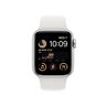 Apple Watch SE2 GPS 44mm, Silver Aluminium Case, White Sport Band - Regular