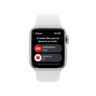 Apple Watch SE2 GPS 44mm, Silver Aluminium Case, White Sport Band - Regular