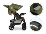 Lionelo dječja kolica EMMA PLUS zelena-smeđa + torba za mamu