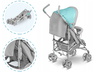 Lionelo dječja kolica ELIA tirkiz + zaštita od kiše, komaraca, prekrivač za noge