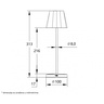 STONA LAMPA PUNJIVA 13T25 3W 3000K IP44 SIVA