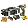 DeWalt akumulatorska bušilica 18 V, 2.0 Ah s 117 dijelnim priborom u ds150 TSTAK koferu - BRUSHLESS motor