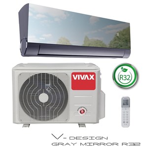 VIVAX COOL V+ DESIGN 3,81kW GRAY MIRROR R32 инвертер клима уред
