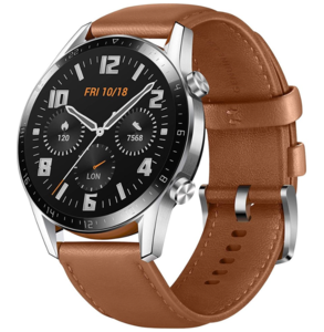 Huawei Watch GT2 46 mm Classic, кафеав кожен смарт часовник