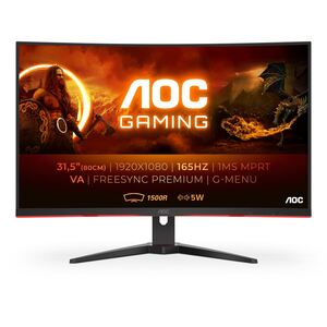 AOC Gaming C32G2AE - 32" FHD Curved Monitor, 165Hz, 1 ms, VA AMD FreeSync Premium монитор