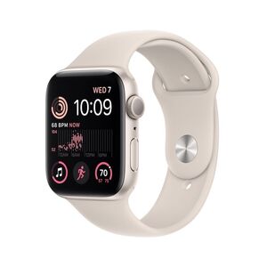 Apple Watch SE (2022) GPS 44mm Starlight Aluminium Case with Starlight Sport Band - Regular, smart watch