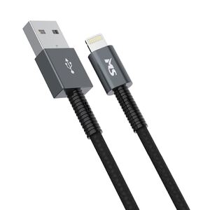 MS CABLE 3A USB-A 2.0 ->LIGHTNING, 2m,, црна